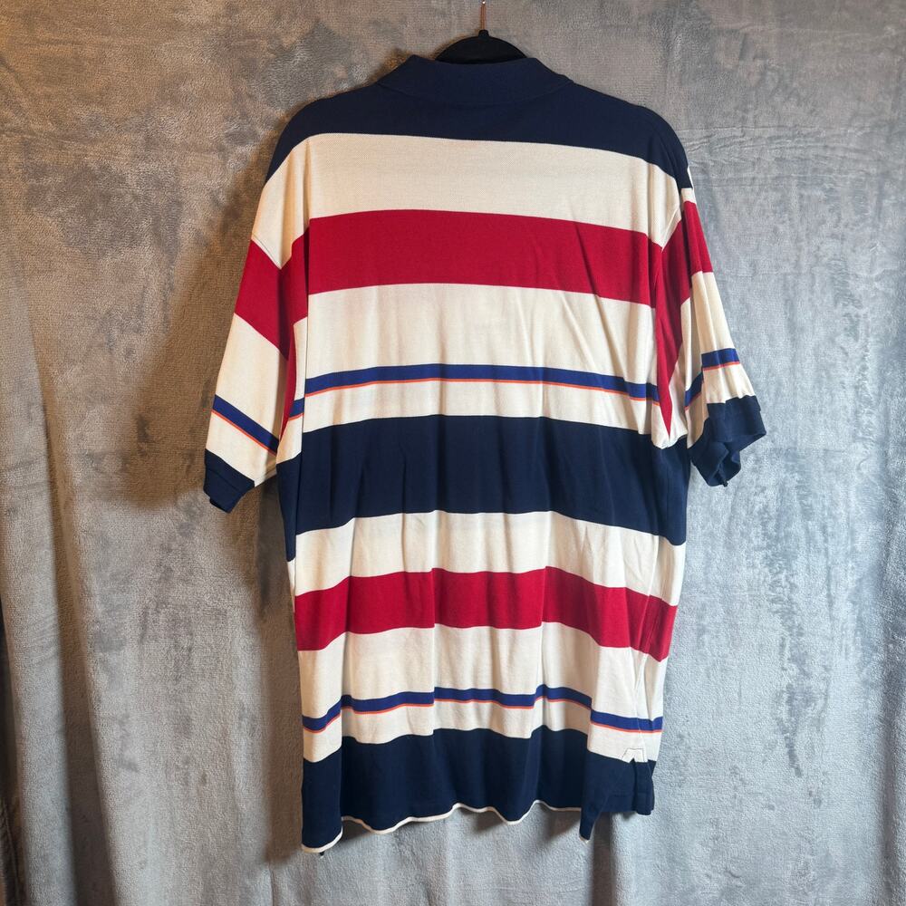 Lot 2 Vintage Polo Ralph Lauren Striped Polo Shirts Mens XXL Pony Logo - Picture 5 of 10